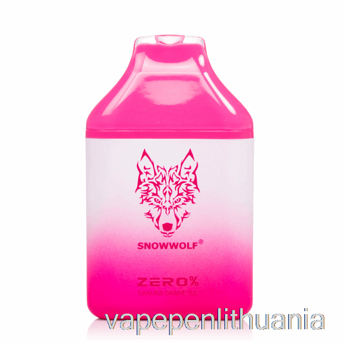 Snowwolf Zero 5500 0% Be Nikotino Vienkartinis Sakura Vynuogių Ledo Vape Skystis